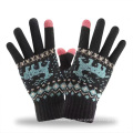 Frauen Winter warm warmes Fäumenstrickhandschuhe Acryl -Jacquard -Handschuhe Frauen mitten Handschuhe